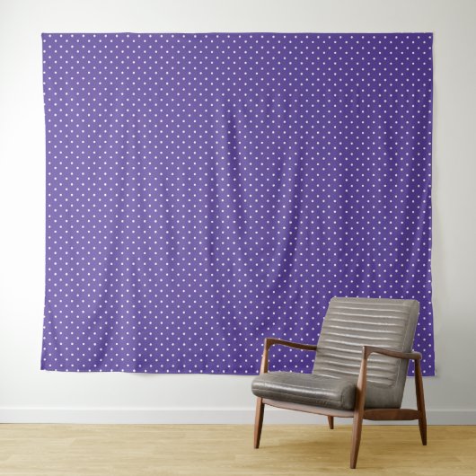 Seamless  medium purple polka dot pattern wandteppich (Beispiel (Horizontal))