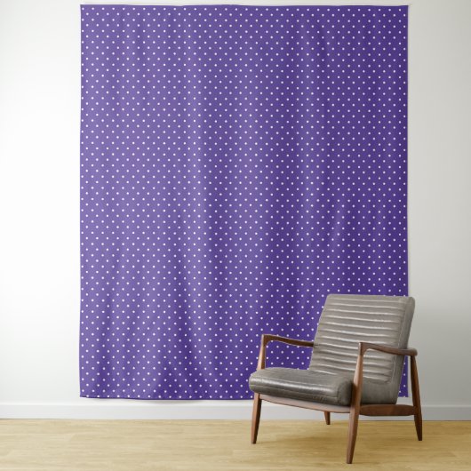 Seamless  medium purple polka dot pattern wandteppich (Beispiel)