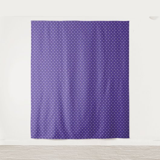 Seamless  medium purple polka dot pattern wandteppich (Vorderseite)