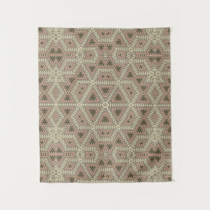 Seamless-Mosaik-abstrakt-Kaleidoskop-Beige-Triang Wandteppich