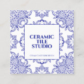 Seamless-Mosaik-Fliesenmuster Quadratische Visitenkarte (Vorderseite)