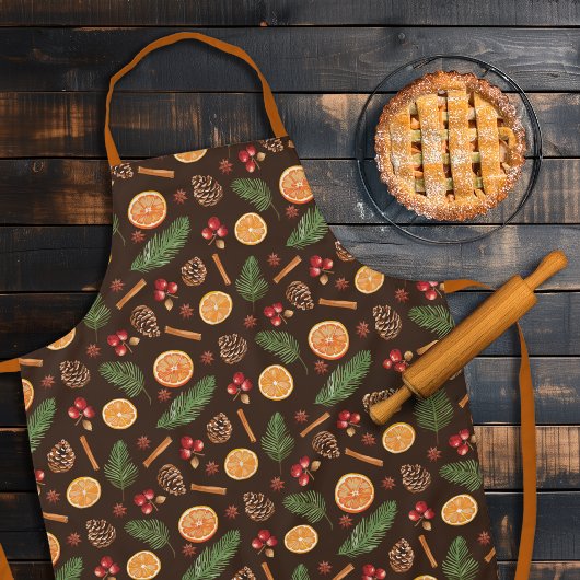 Seamless Muster Rustikale botanische Weihnachten Schürze