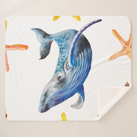 Seamless-Muster Sherpadecke (Vorderseite (Horizontal))