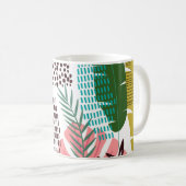 Seamless Muster tropischen Hintergrund mit Monster Kaffeetasse (VorderseiteRechts)