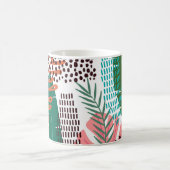 Seamless Muster tropischen Hintergrund mit Monster Kaffeetasse (Mittel)