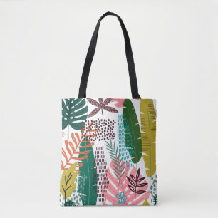 Seamless Muster tropischen Hintergrund mit Monster Tasche