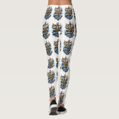 Seamless Nautical Pattern with Anchor, Compass, Wa Leggings (Rückseite)