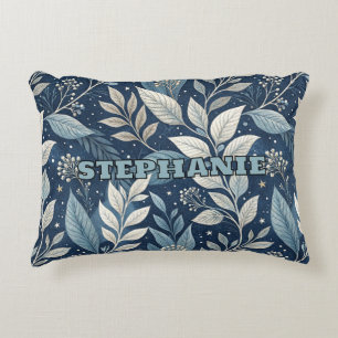 Seamless Night Garden Botanisches Muster Dekokissen