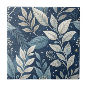Seamless Night Garden Botanisches Muster Fliese