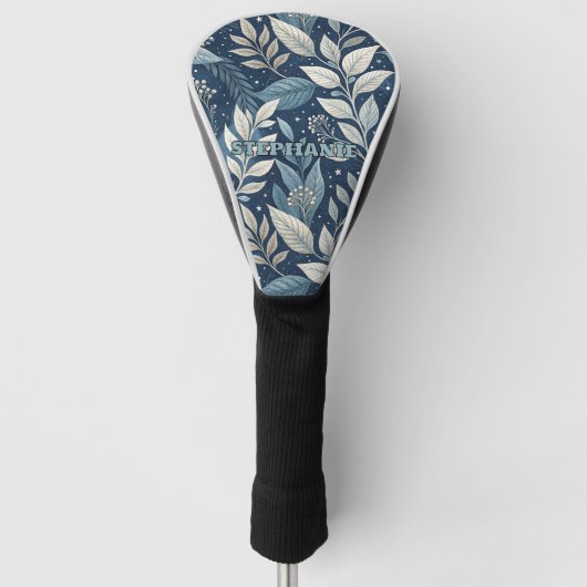 Seamless Night Garden Botanisches Muster Golf Headcover (Vorderseite)
