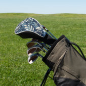 Seamless Night Garden Botanisches Muster Golf Headcover (In SItu)