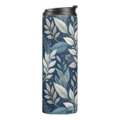 Seamless Night Garden Botanisches Muster Thermosbecher (Nach links gedreht)