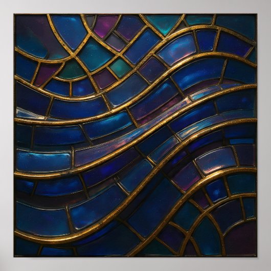 Seamless Opulent Mosaic Tiling Wallpaper Poster (Vorne)