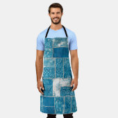 Seamless patchwork collage mix quilt pattern print schürze (Getragen)