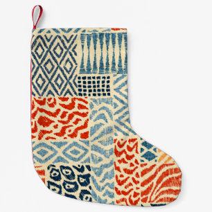 Seamless patchwork pattern. A collection of handd Kleiner Weihnachtsstrumpf