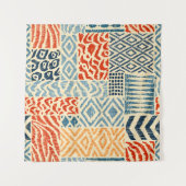 Seamless patchwork pattern. A collection of handd Wandteppich (Vorderseite (Horizontal))
