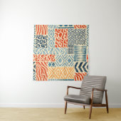 Seamless patchwork pattern. A collection of handd Wandteppich (Beispiel (Horizontal))