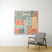 Seamless patchwork pattern. A collection of handd Wandteppich (Beispiel)
