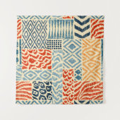 Seamless patchwork pattern. A collection of handd Wandteppich (Vorderseite)