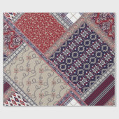 Seamless patchwork pattern on navy patchwork, abst geschenkpapier (Flach)