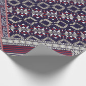 Seamless patchwork pattern on navy patchwork, abst geschenkpapier (Ecke)