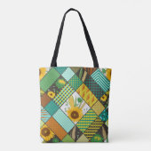 Seamless patchwork pattern with cereals, sunflower tasche (Rückseite)
