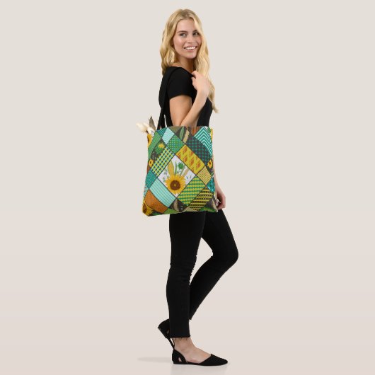 Seamless patchwork pattern with cereals, sunflower tasche (Am Model)