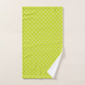 Seamless pattern  bright lime polka dot pattern badhandtuch set (Handtuch)