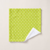 Seamless pattern  bright lime polka dot pattern badhandtuch set (Waschlappen)