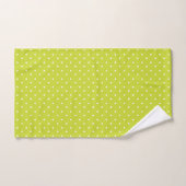 Seamless pattern  bright lime polka dot pattern badhandtuch set (Handtuch)