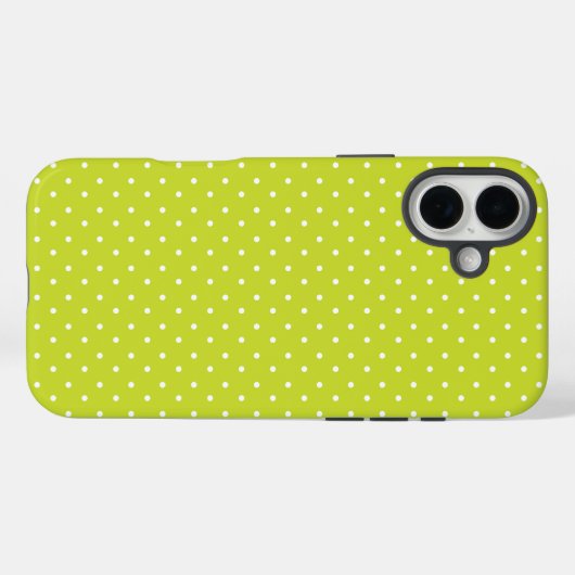 Seamless pattern  bright lime polka dot pattern Case-Mate iPhone hülle (Rückseite (Horizontal))