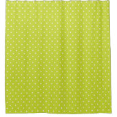 Seamless pattern  bright lime polka dot pattern duschvorhang (Vorderseite)