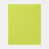 Seamless pattern  bright lime polka dot pattern fleecedecke (Vorderseite)