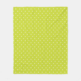 Seamless pattern  bright lime polka dot pattern fleecedecke