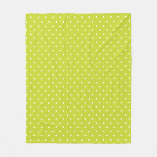 Seamless pattern  bright lime polka dot pattern fleecedecke (Vorderseite)