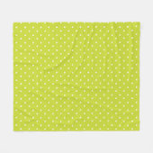 Seamless pattern  bright lime polka dot pattern fleecedecke (Vorderseite (Horizontal))