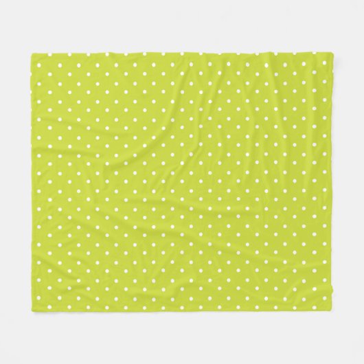 Seamless pattern  bright lime polka dot pattern fleecedecke (Vorderseite (Horizontal))