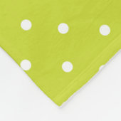Seamless pattern  bright lime polka dot pattern fleecedecke (Ecke)