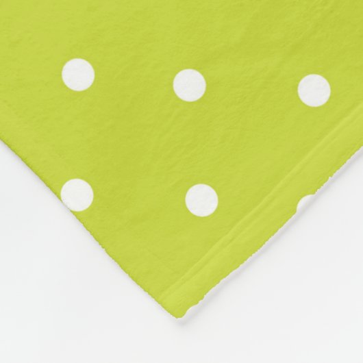 Seamless pattern  bright lime polka dot pattern fleecedecke (Ecke)