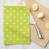 Seamless pattern  bright lime polka dot pattern geschirrtuch (Viertel Falte)