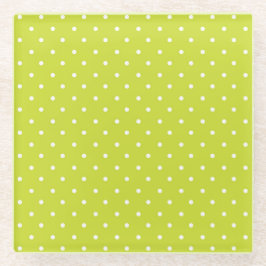 Seamless pattern  bright lime polka dot pattern glasuntersetzer