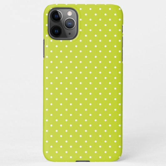 Seamless pattern  bright lime polka dot pattern iPhone hülle (Rückseite)