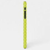 Seamless pattern  bright lime polka dot pattern iPhone hülle (Linke Seite)