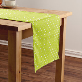 Seamless pattern  bright lime polka dot pattern kurzer tischläufer