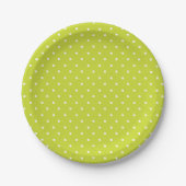 Seamless pattern  bright lime polka dot pattern pappteller (Vorderseite)