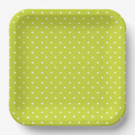 Seamless pattern  bright lime polka dot pattern pappteller