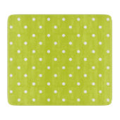 Seamless pattern  bright lime polka dot pattern schneidebrett (Vorderseite)