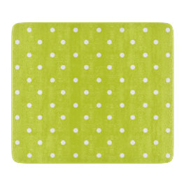 Seamless pattern  bright lime polka dot pattern schneidebrett