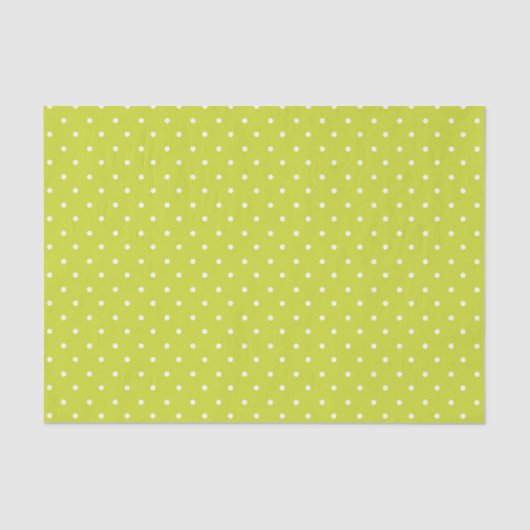 Seamless pattern  bright lime polka dot pattern seidenpapier (Vorderseite)