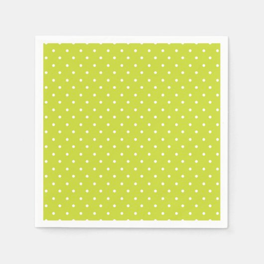 Seamless pattern  bright lime polka dot pattern serviette (Vorderseite)